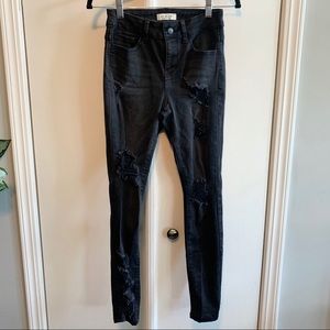 Ripped Black Jeggings